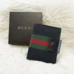 ✨ほぼ未使用✨ GUCCI 手帳 シェリーライン キャンバス ボタン