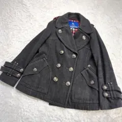 バーバリーブルーレーベル ナポレオンコート ノバチェック 38