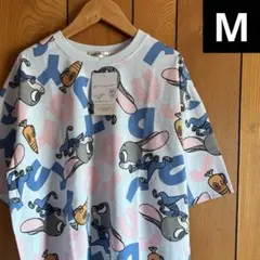 新品　ディズニー　ズートピア　ジュディ　半袖　Tシャツ　総柄　M