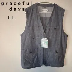 Graceful Days plus グレー ベスト LL