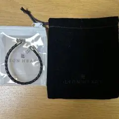 LION HEART ブラックレザーブレスレット
