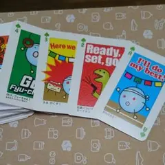 英語のかかれた トランプ/ベネッセ/中学英語/小学英語