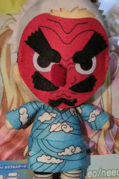 赤い顔のキャラクター ぬいぐるみ