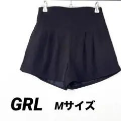 GRL グレイル　ハイウエストタックショートパンツ　[gm457] 黒　M