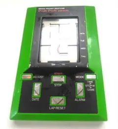 昭和レトロ　エポック社　パクパクマン　グリーン　ゲームウォッチ　《ジャンク品》