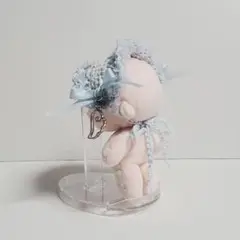 ぬいぐるみ用ヘッドドレス 10cm 天使界隈 羽 水色 ハンドメイド (s8)