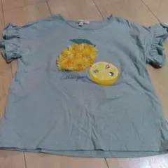 any FAM 水色 レモンデザイン Tシャツ 120