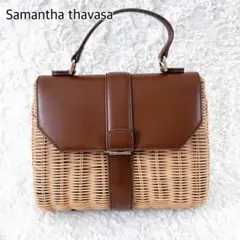 (美品) Samantha thavasa バック ハンドバッグ チェック