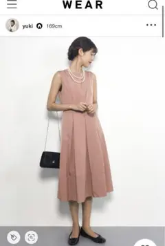 BEAUTY&YOUTH UNITEDARROWSタックフレアノースリーブドレス