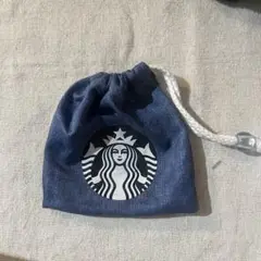 Starbucks デニム風巾着袋