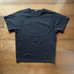 美品　drawer コットン　Tシャツ 黒　ブラック　1 ロゴ　刺繍　トップス