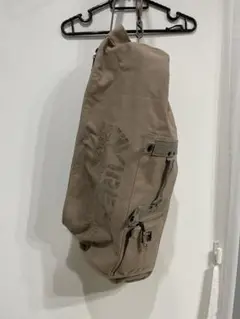 ベージュ ドラムバッグ キャンバス