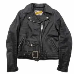 SCHOTT ワンスター チェック メルトン ダブル ライダースジャケット 34 SCHOTT ワンスター チェック メルトン ダブル ライダース