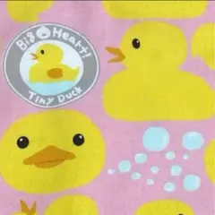 布１００㎝　ピンク地アヒル柄　オックス布