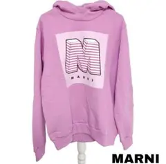 新品 MARNI パーカー ピンク ロゴ プルオーバー