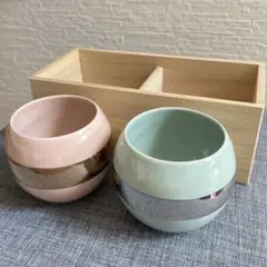 【新品未使用】刷毛目 マルチカップ　湯呑み　マグカップ ペア　2Pセット