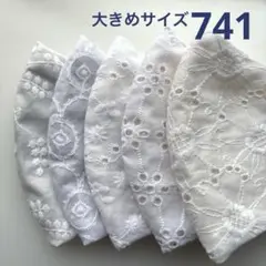 741ハンドメイドマスク＊大人用大きめサイズ5枚