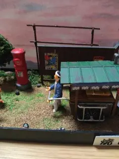 昭和風景 ミニチュア屋台と人形セット