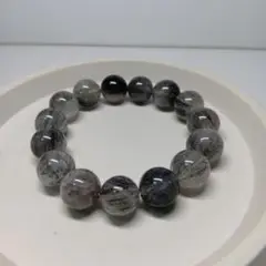 ブラックルチルクォーツ　ブレスレット