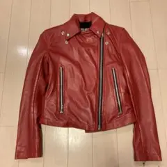 ■美品■ジムズイン ダブル ライダース コート レザー切り替え L □美品□ジムズイン ダブル ライダース コート レザー切り替え L