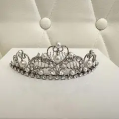 日本製 スワロフスキー パール ティアラ 箱付き