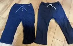 ネイビー コットンパンツ 80cm 2点セット