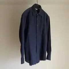 UNIQLO ユニクロ　リネンシャツ　ネイビー　S