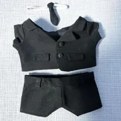 20cm ぬいぐるみ 服 スーツ 黒
