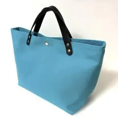 ハンドメイド　トートバッグ【富士金梅帆布8号】 綺麗なスカイブルー‼️