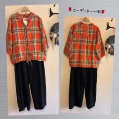 ⭐️toco toco⭐️【未使用】スキッパー　ブラウス チェック　涼しい