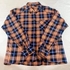 PAGE BOY チェックシャツ　オレンジ　レディース