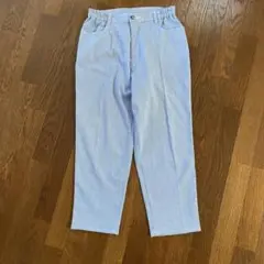 水色　チェック　デーパード　パンツ　日本製　L～LLサイズ　サンバレーフェリシモ
