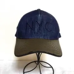 used ニューエラ　NYCキャップ　ダメージ加工　帽子　デニム