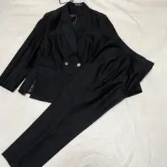 【新品】ブラックダブルブレストスーツ上下金ボタン3XL
