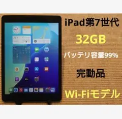 完動品iPad第7世代(A2197)本体32GBグレイ送料込JMDFT