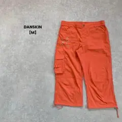 a1645＊DANSKIN カーゴパンツ　ハーフパンツ　ビビットオレンジ【M】