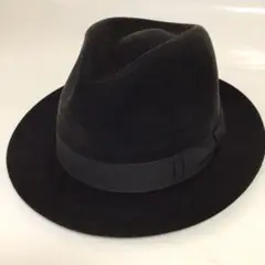 Mayser スタンソン　兎毛　サイズ59 黒のフェドーラハット