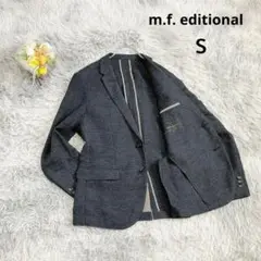 【エムエフエディトリアル】テーラードジャケット (Ｓ) ネイビー 薄手 春夏