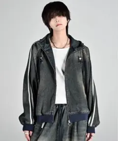 【ADRER】ラインスリーブトラックジップパーカージャケット