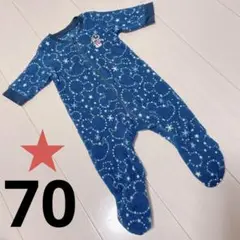 ミッキー ロンパース 足つき 70 滑り止め付き