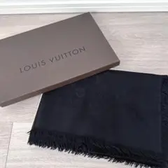 パリ直営店購入正規品☆ルイヴィトン・箱・チャーム付属品有☆ショールモノグラム・黒