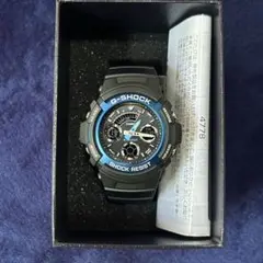G-SHOCK ブラック/ブルー 時計　AW-591-2AJF 箱付き