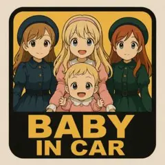 宮廷　メイド　BABY IN CAR ステッカー