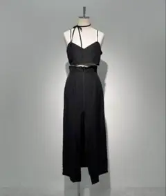 【Mavie..7】 ビスチェ付ZIPスカート ブラック
