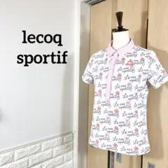 lecoq sportif★　ゴルフウェア　ポロシャツ　Lサイズ　花柄　半袖