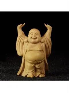 【値下げ‼️】仏像 布袋様 置物 お守り 受験 木彫り仏像 高級 金運 お守り