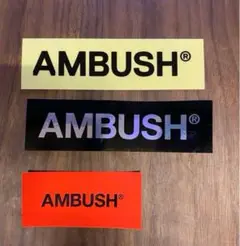 AMBUSH ステッカー クリア、ブラック、レッド3枚セット