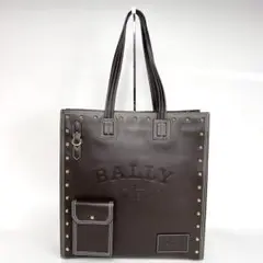 【未使用級】BALLY トートバッグ　クリスタリア　レザー　ロゴ型押し　スタッズ