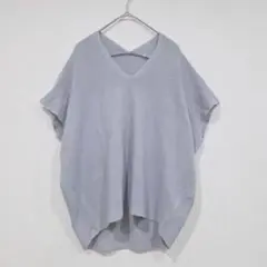 アースミュージック&エコロジー　サマーニット　Vネック　Ｆ　フレンチスリーブ