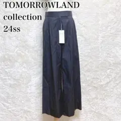 新品タグ付 トゥモローランドコレクション コットンギャバジンタックワイドパンツ